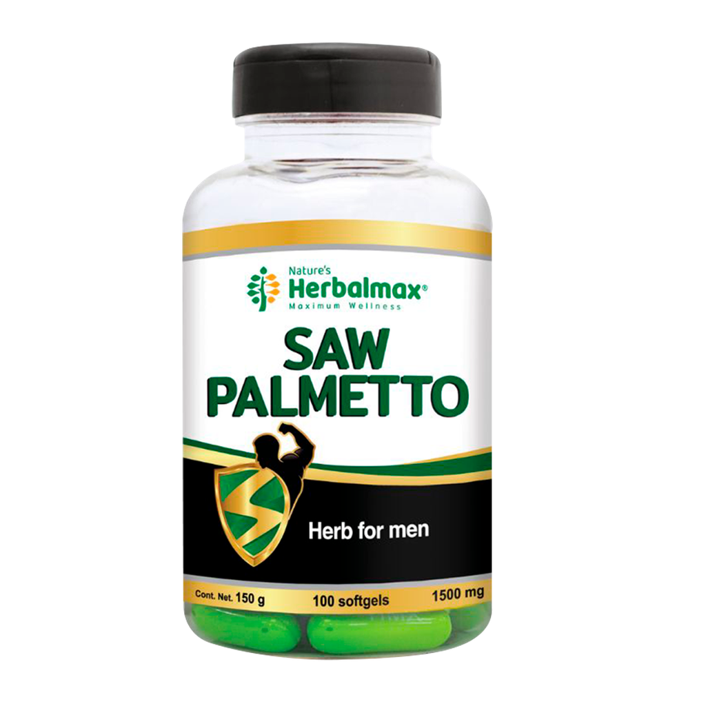 SAW PALMETTO 1500MG SOFTGELS X100 NATURES HERBALMAX