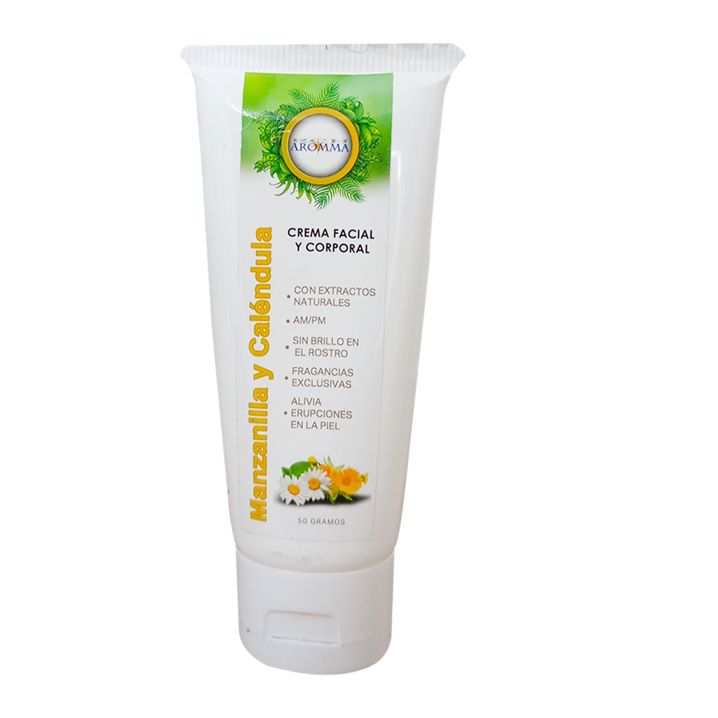 MANZANILLA Y CALENDULA CREMA FACIAL Y CORPORAL 50GR AROMMA
