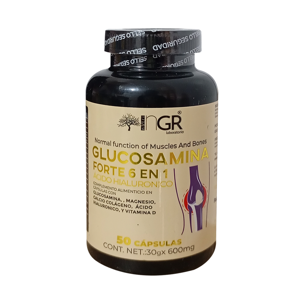 GLUCOSAMINA FORTE 6 EN 1 600MG CAPSULAS X50 NGR LABORATORIO