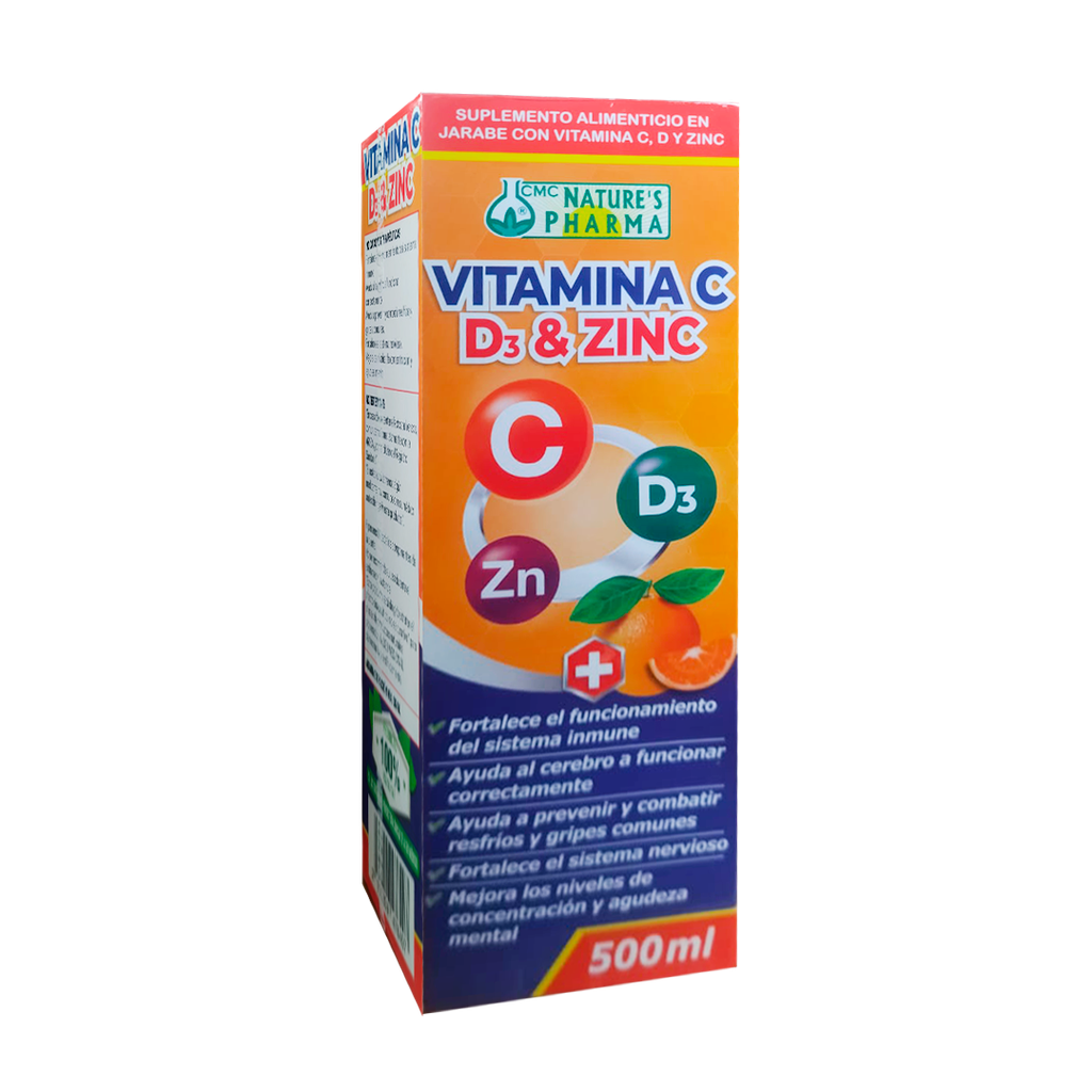 VITAMINA C D3 & ZINC JARABE 500ML NATURES PHARMA