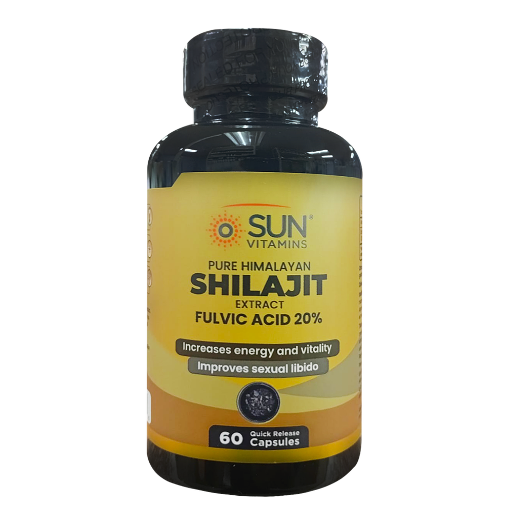 SHILAJIT EXTRACT FULVIC ACID 20% CAPSULAS X60 SUN VITAMINS