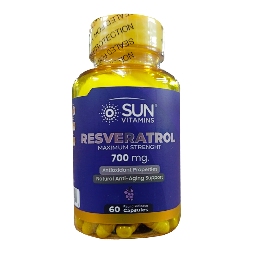 RESVERATROL MAXIMUM STRENGHT 700MG CAPSULAS X60 SUN VITAMINS