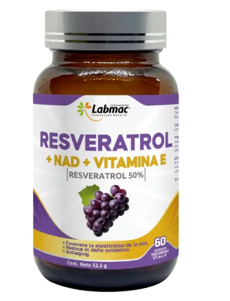 RESVERATROL + NAD + VITAMINA E CAPSULAS X60 LABMAC