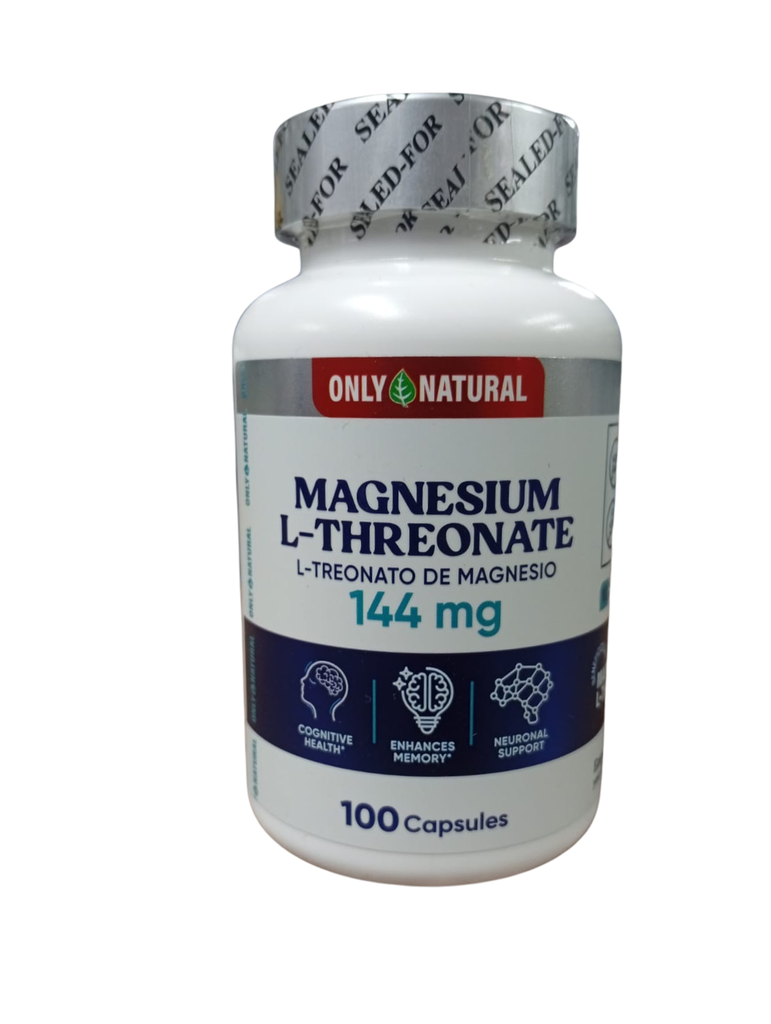 MAGNESIUM L-THREONATE 144MG CAPSULAS X100 ONLY NATURAL