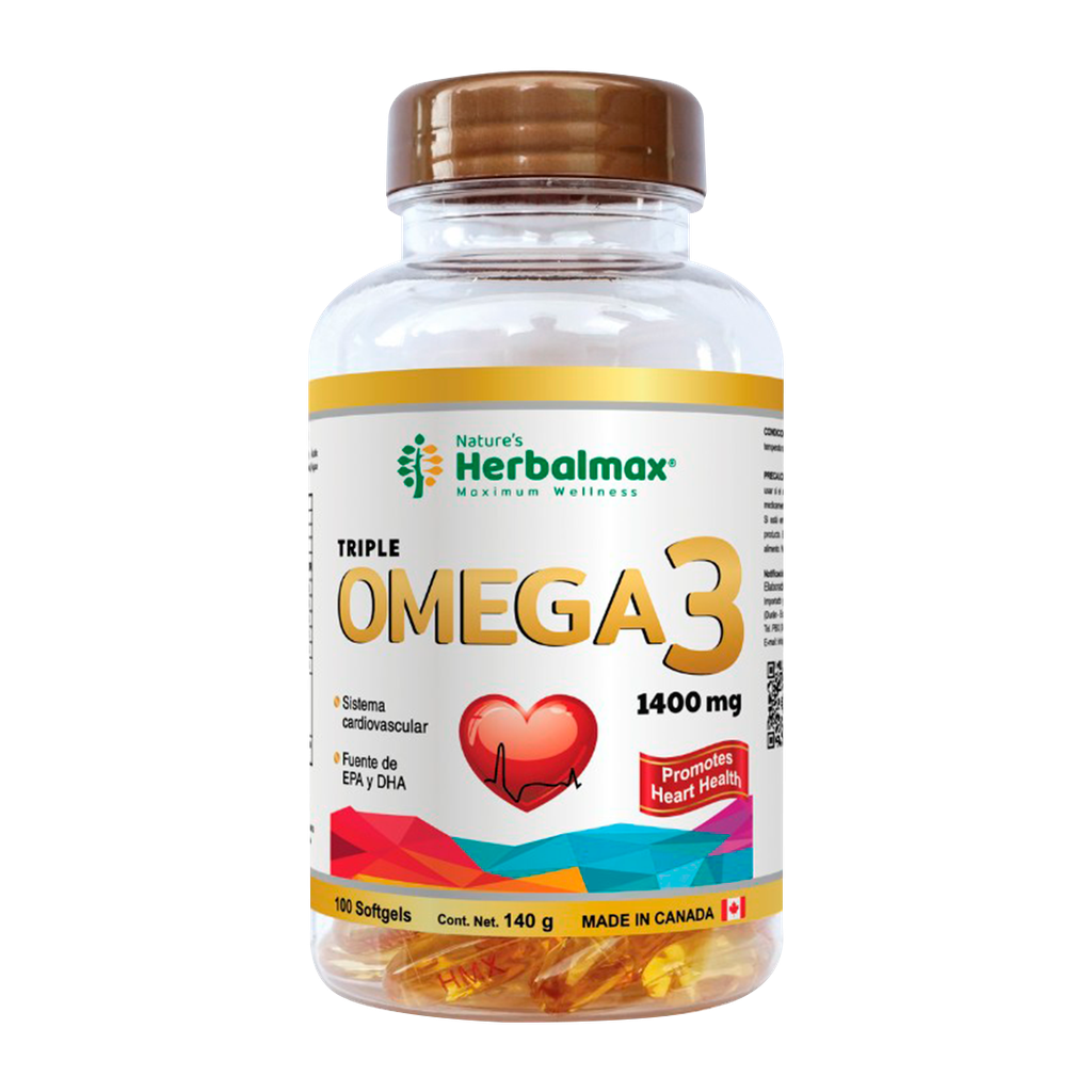 OMEGA 3 1400MG SOFTGELS X100 NATURES HERBALMAX