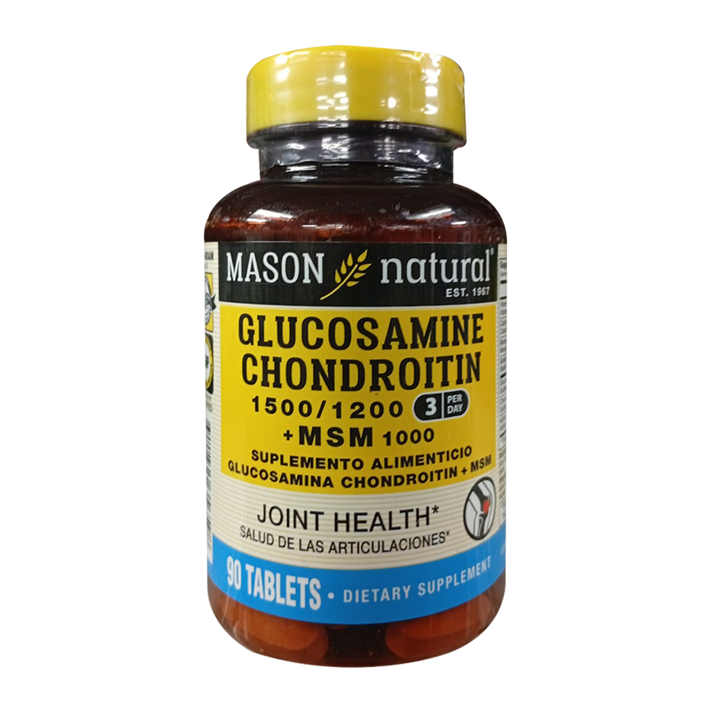 GLUCOSAMINE CHONDROITIN 1500/1200 + MSM 1000 TABLETAS X90 MASON