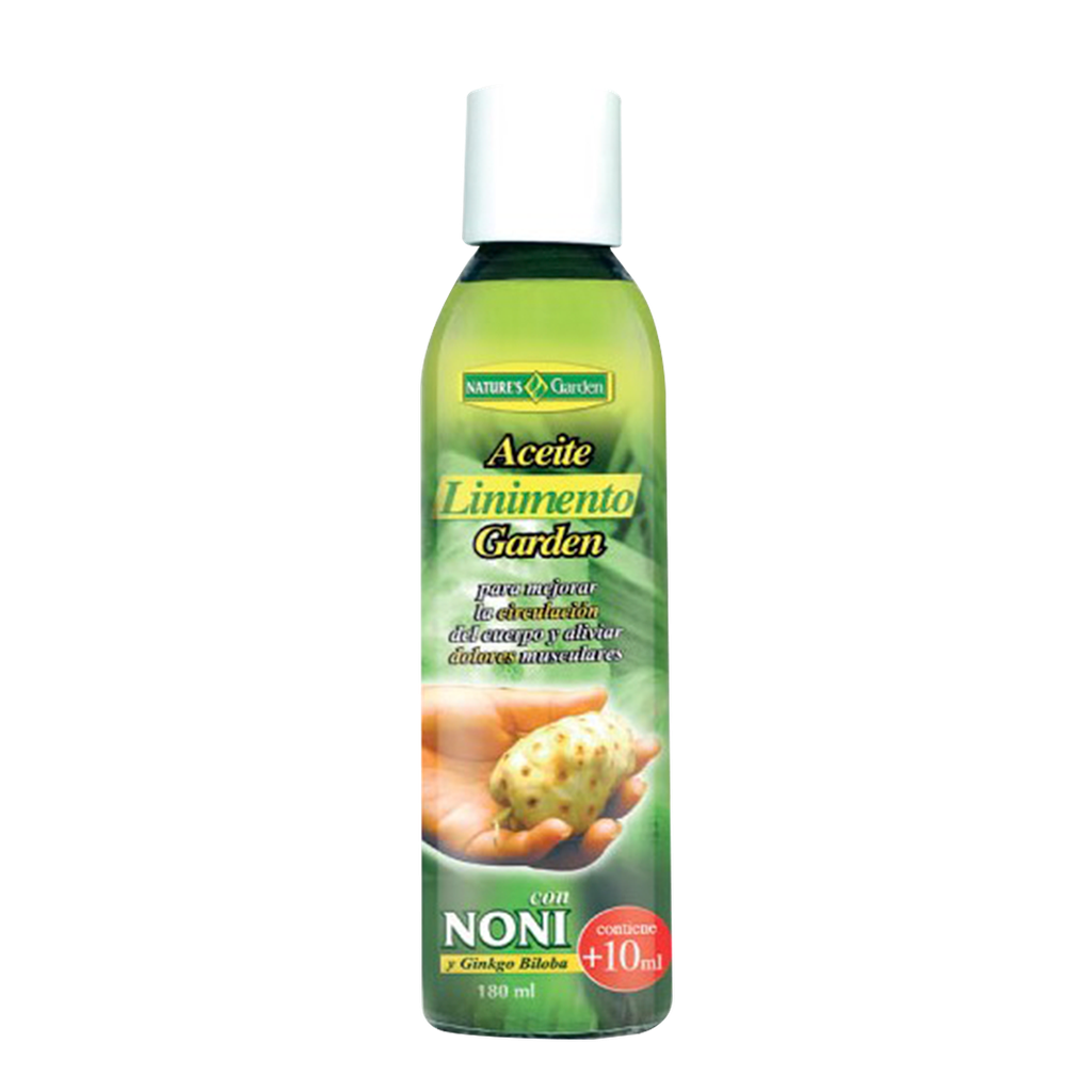 ACEITE LINIMENTO CON NONI 180ML NATURES GARDEN