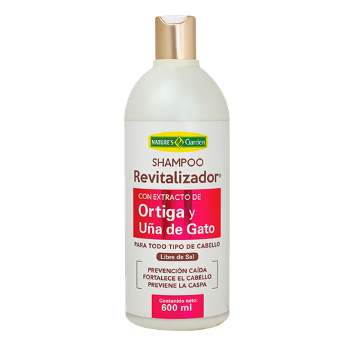 [3771] SHAMPOO CON EXTRACTO DE ORTIGA Y UÑA DE GATO 500ML NATURES GARDEN