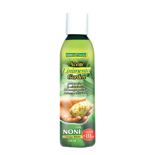 [1464] ACEITE LINIMENTO CON NONI 180ML NATURES GARDEN