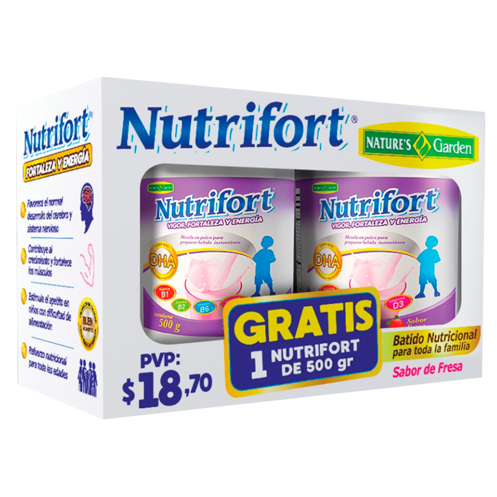 NUTRIFORT PACK 1+1 FRESA NATURES GARDEN 