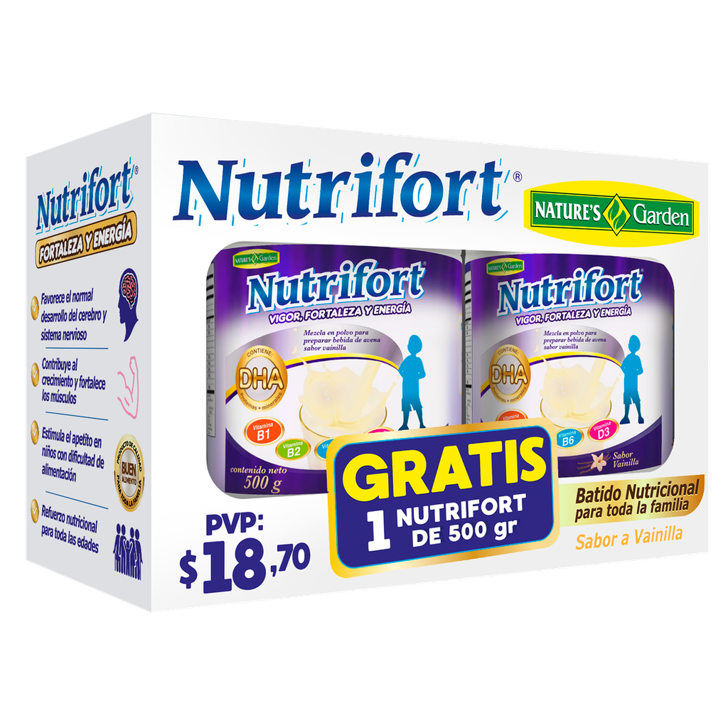 NUTRIFORT PACK 1+1 VAINILLA NATURES GARDEN 