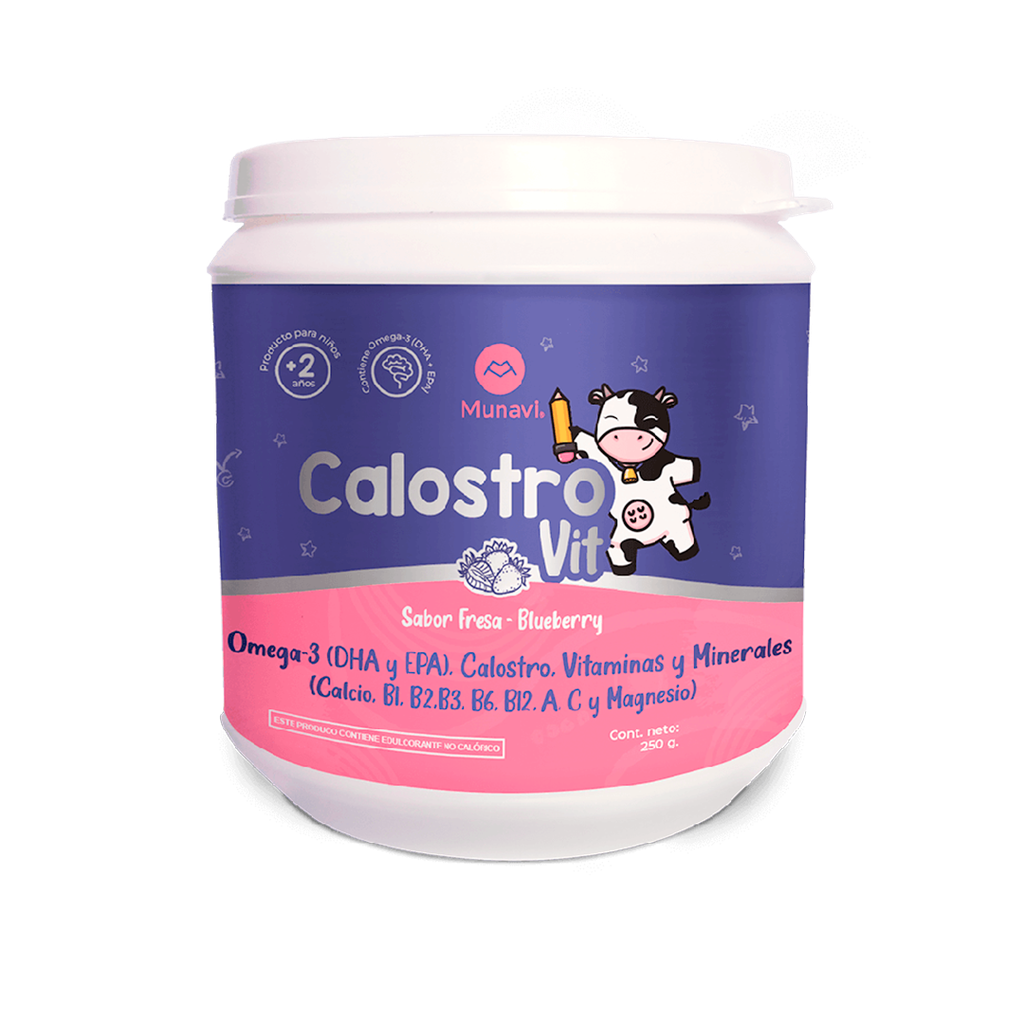 CALOSTRO VIT POLVO SABOR FRESA BLUEBERRY 250G MUNAVI 