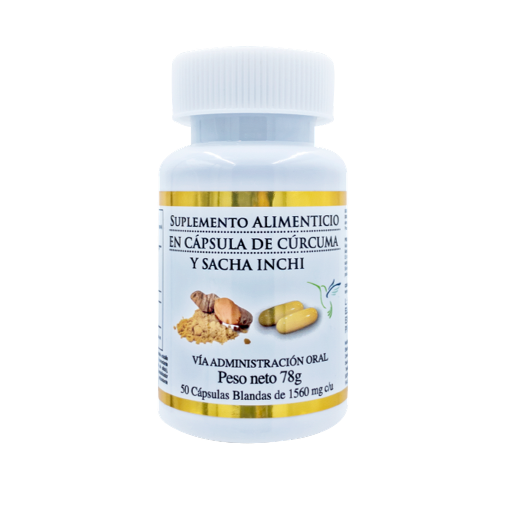 CURCUMA Y SACHA INCHI 1560MG CAPSULAS BLANDAS X50 FARBIOPHARMA 