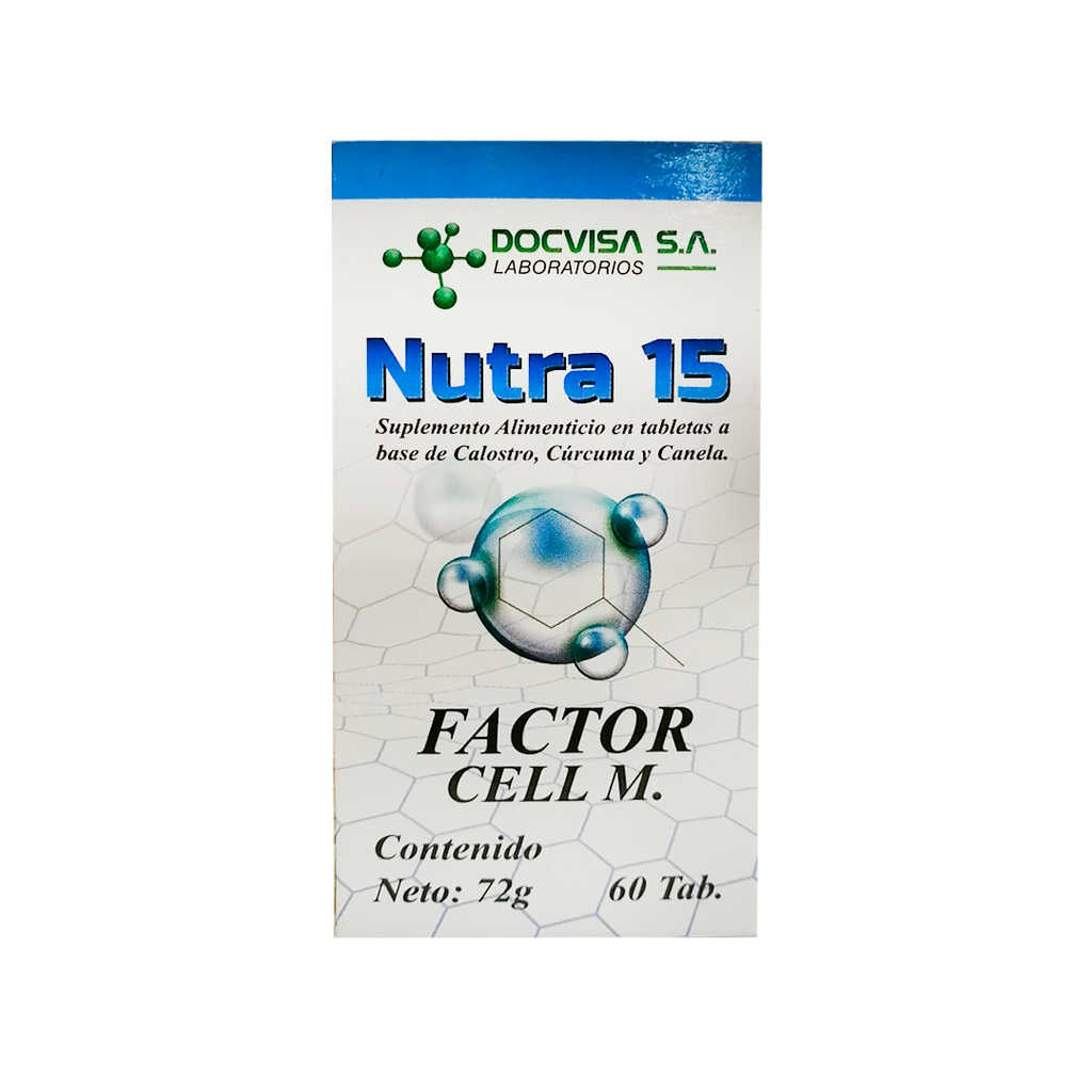 FACTOR CELL M 72G TABLETAS X60 NUTRA 15