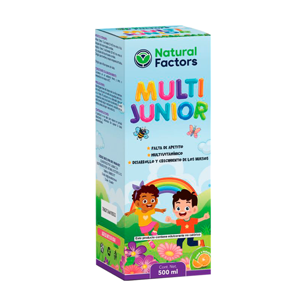 MULTI JUNIOR SOLUCION ORAL 500ML NATURAL FACTORS