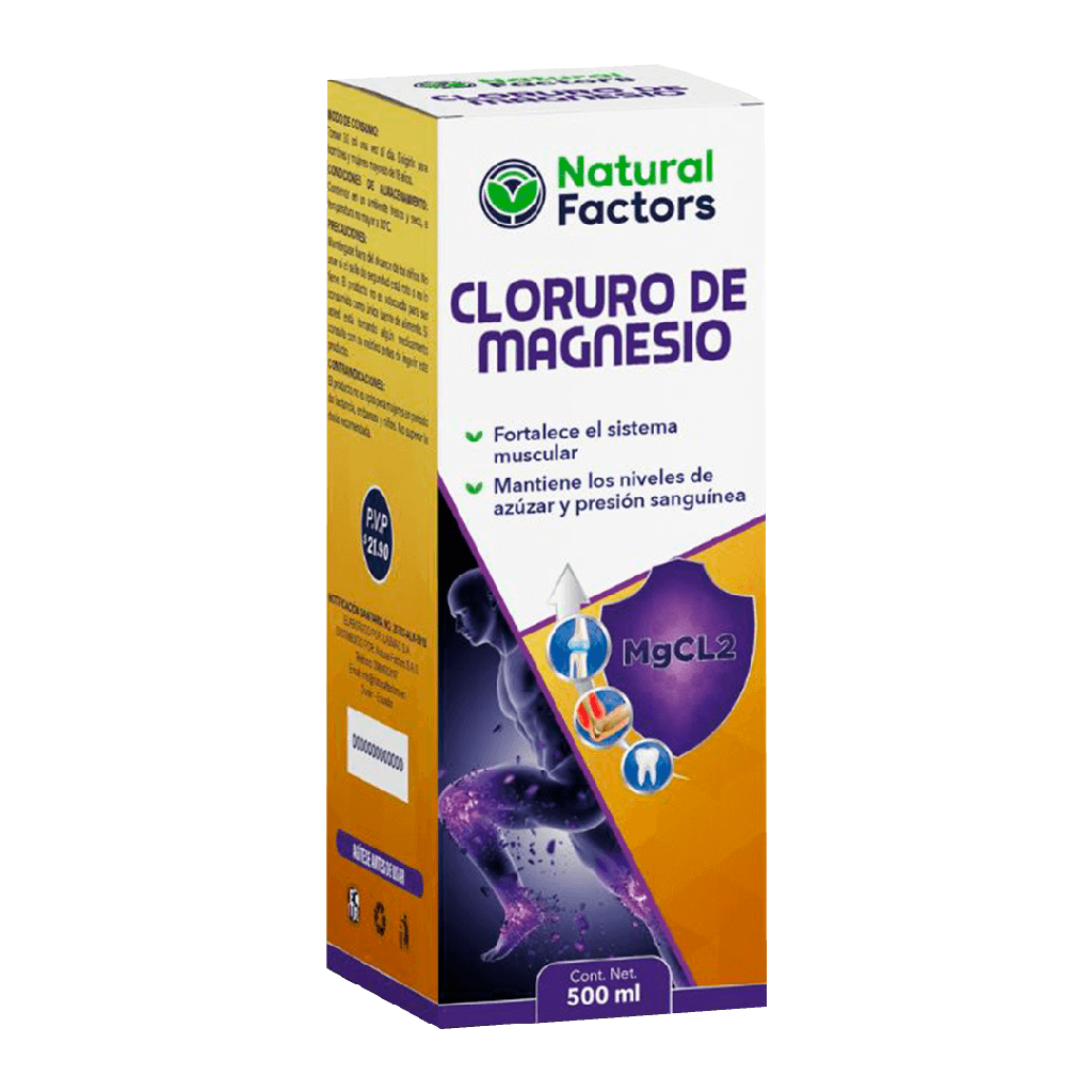 CLORURO DE MAGNESIO SOLUCION ORAL 500ML NATURAL FACTORS