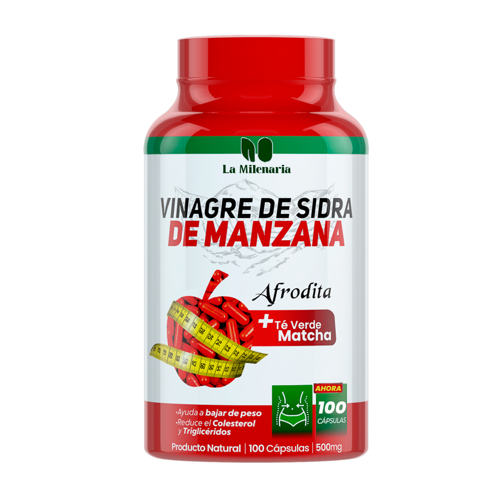 VINAGRE DE SIDRA DE MANZANA AFRODITA CAPSULAS X100 LA MILENARIA