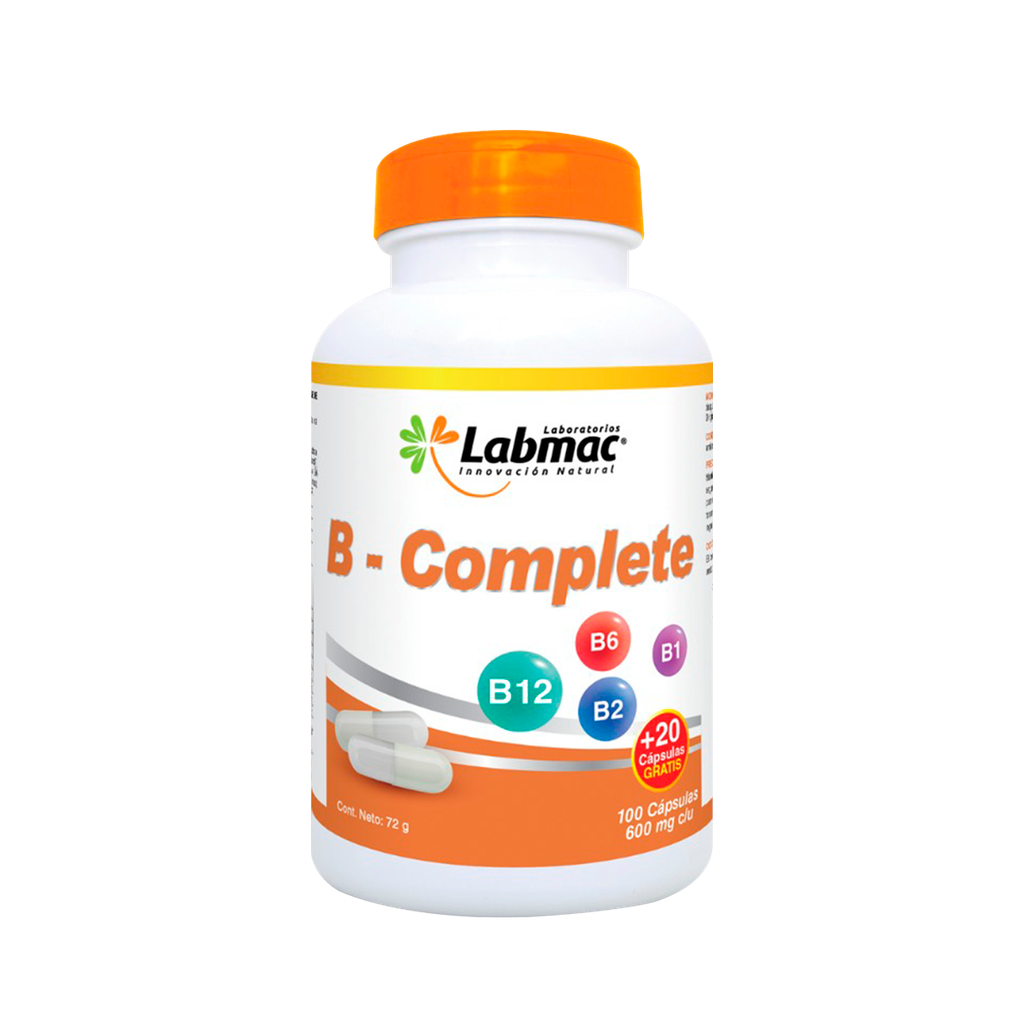 B- COMPLETE 600MG CAPSULAS X100+20 LABMAC