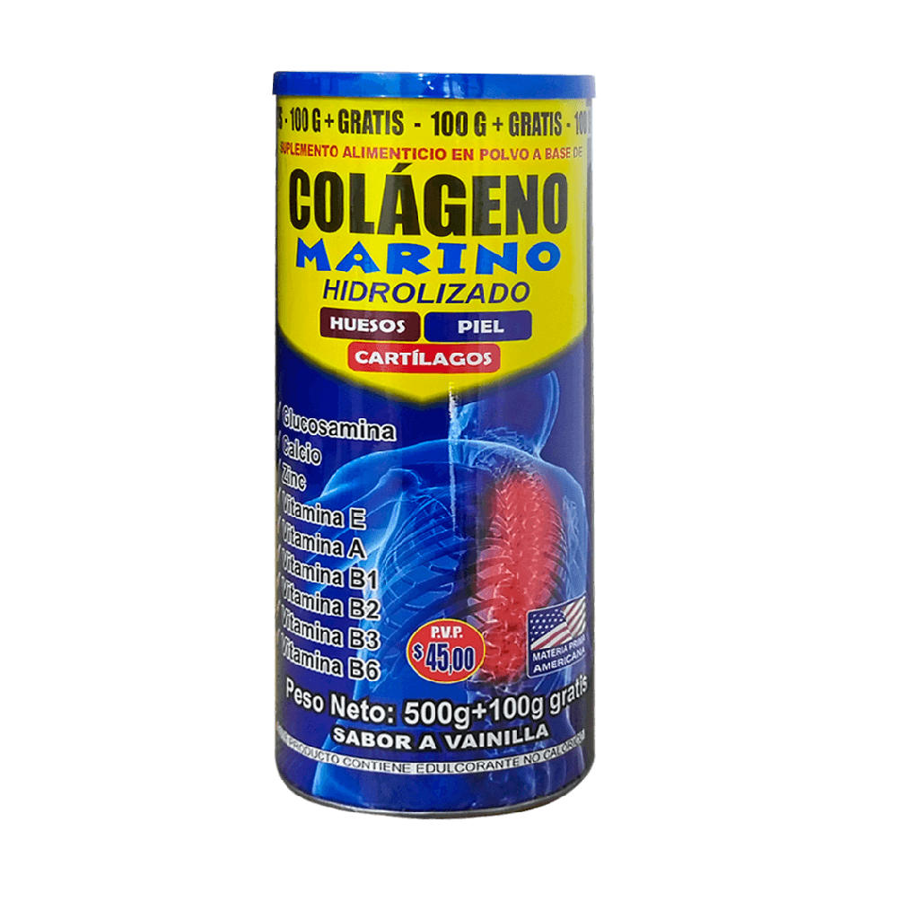 COLAGENO MARINO HIDROLIZADO POLVO 500+100GR NATU GREEN HOUSE