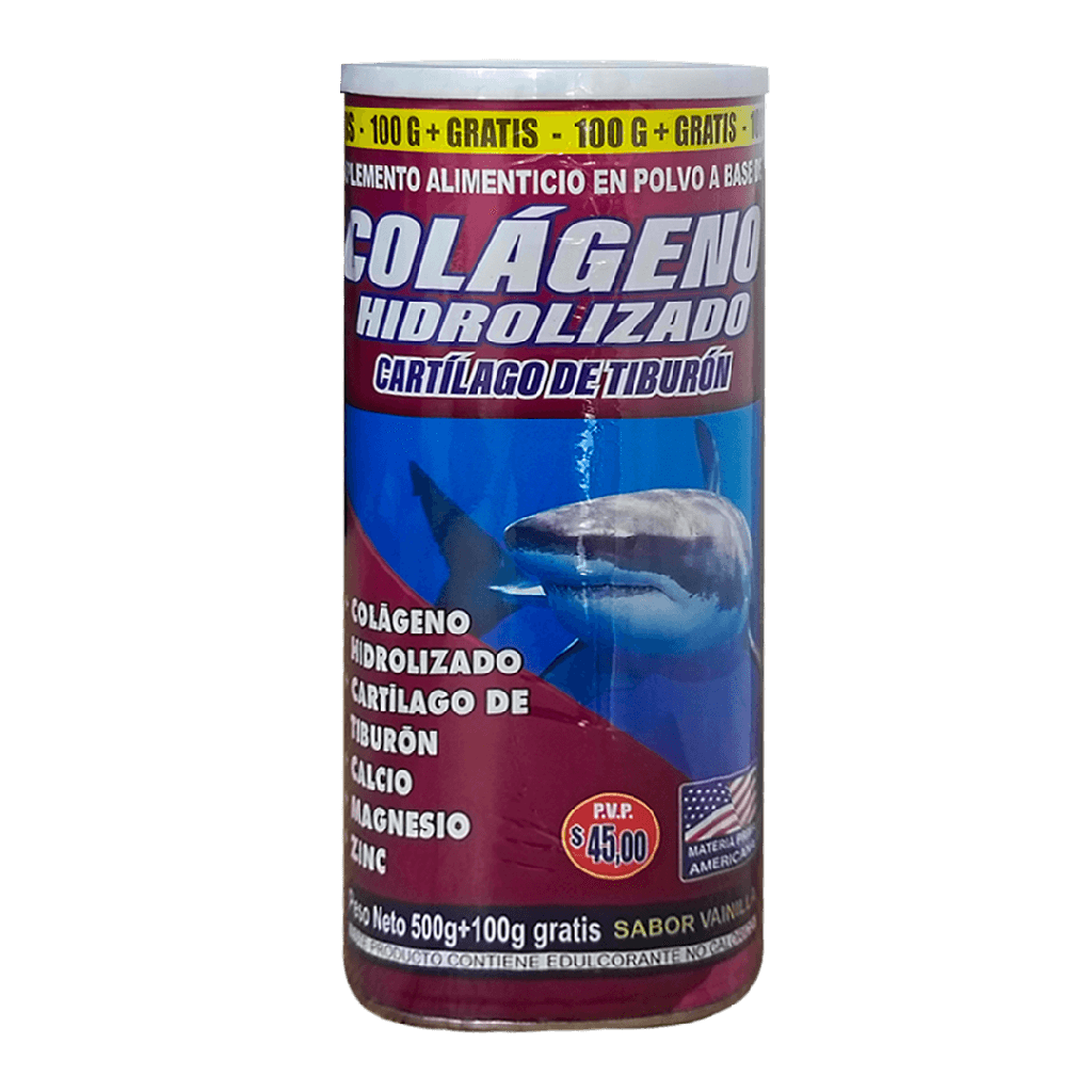 COLAGENO HIDROLIZADO CARTILAGO DE TIBURON POLVO 500+100GR NATU GREEN HOUSE