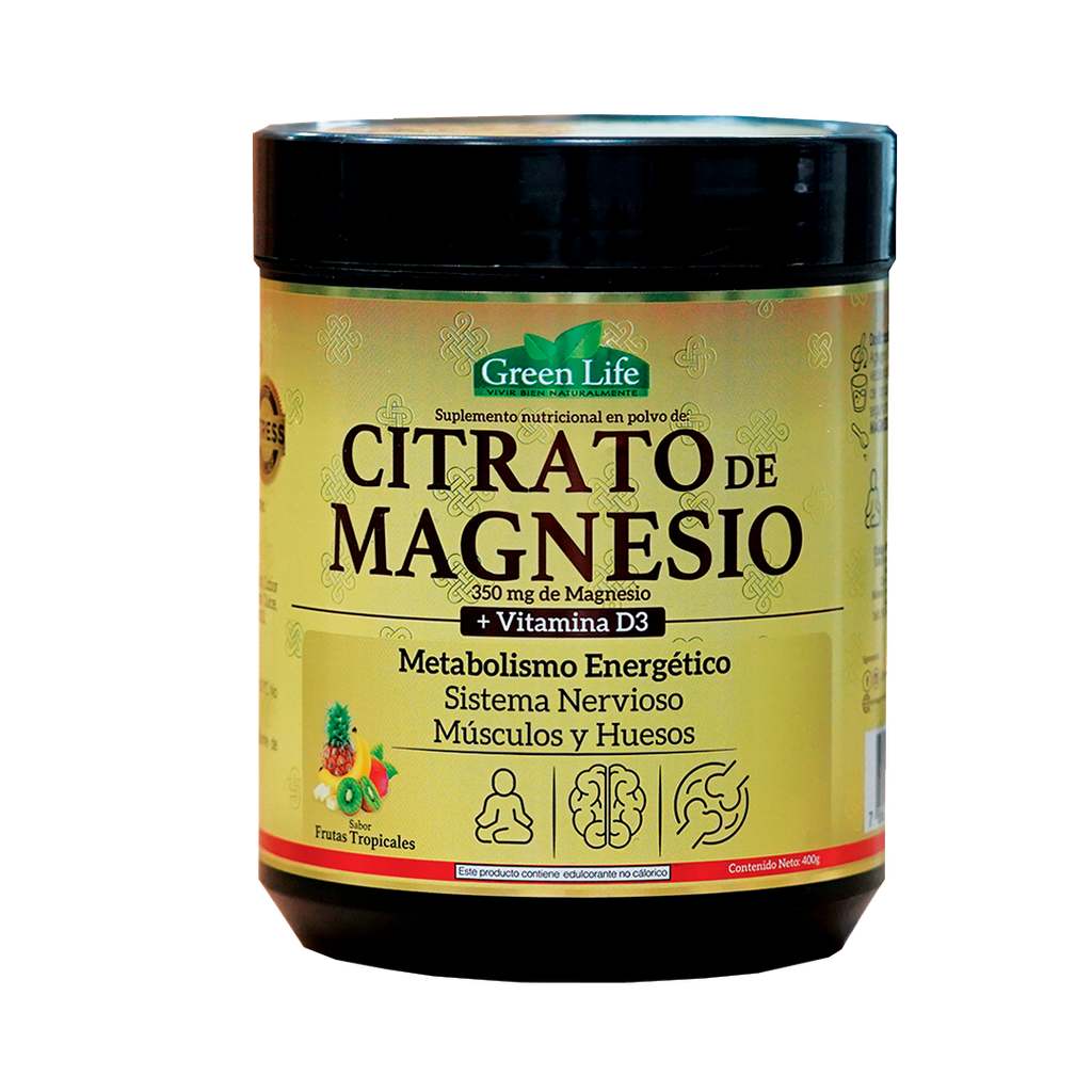 CITRATO DE MAGNESIO 350MG POLVO 400G GREEN LIFE