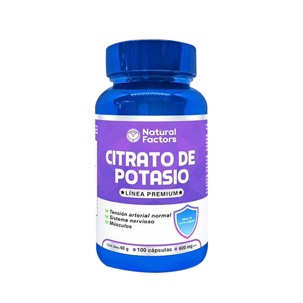 CITRATO DE POTASIO 600MG CAPSULAS X100 NATURAL FACTORS