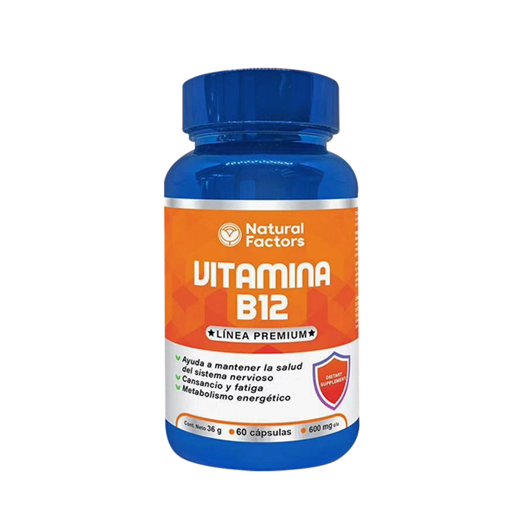 VITAMINA B12 600MG CAPSULAS X60 NATURAL FACTORS