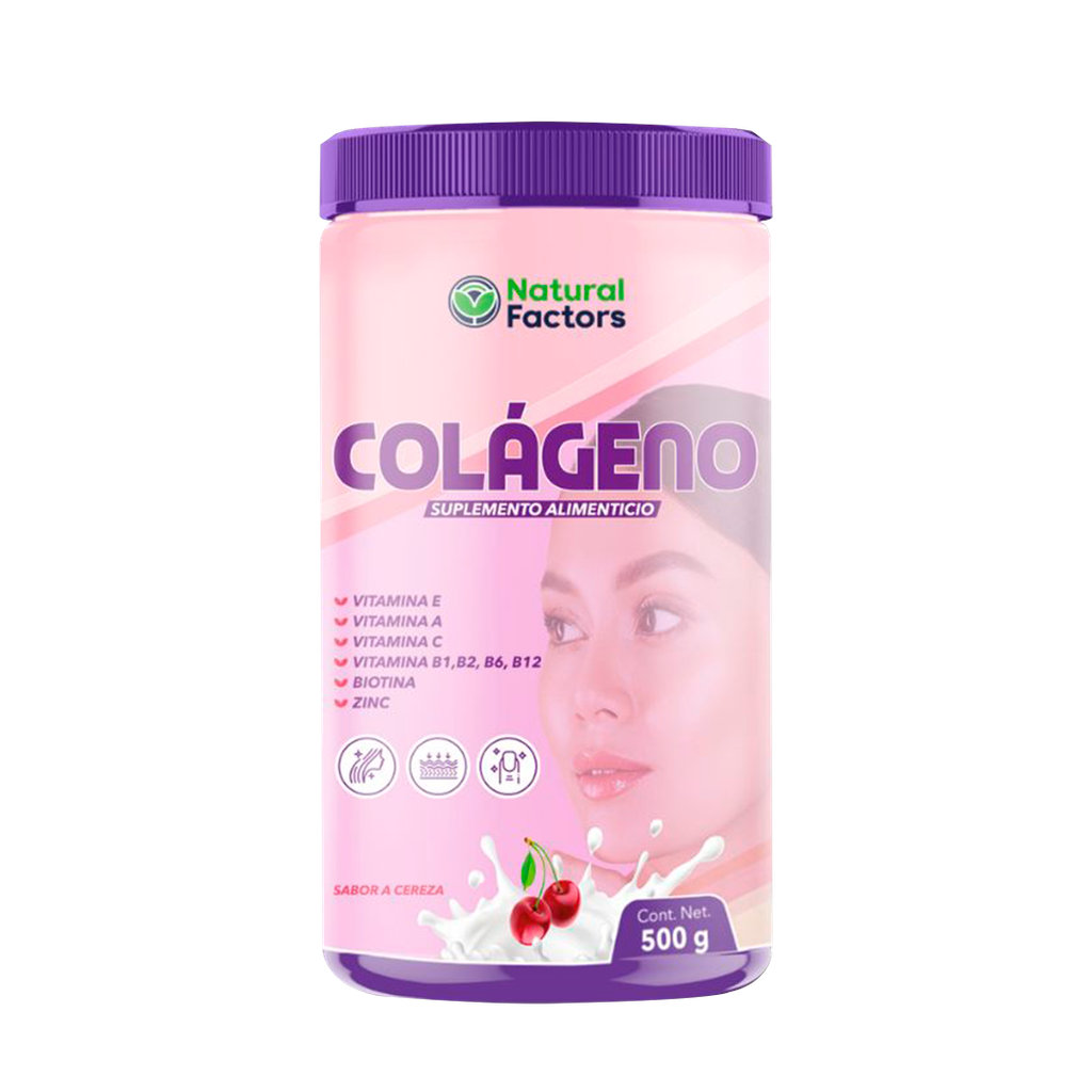 COLAGENO SABOR CEREZA POLVO 500G NATURAL FACTORS