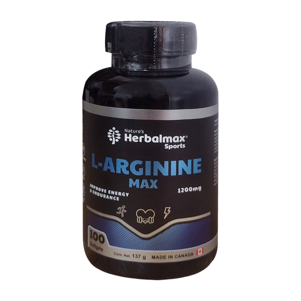 L-ARGININE MAX 1200MG SOFTGELS X100 NATURES HERBALMAX