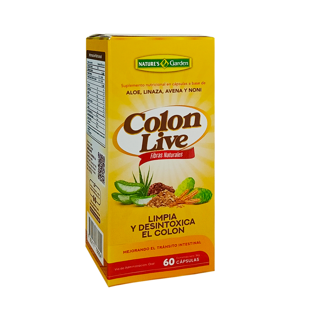 COLON LIVE FIBRAS NATURALES CAPSULAS X60 NATURES GARDEN