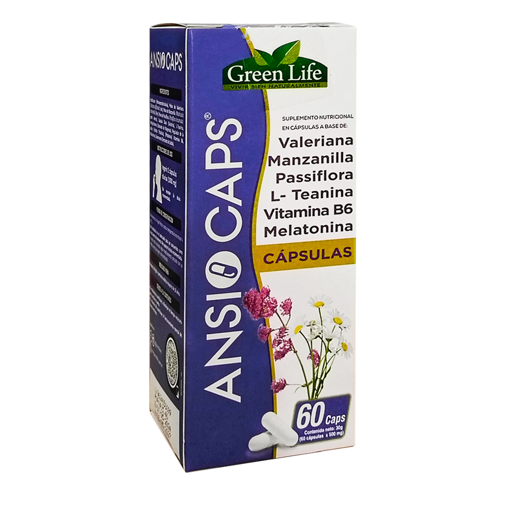 ANSIOCAPS CAPSULAS X60 GREEN LIFE