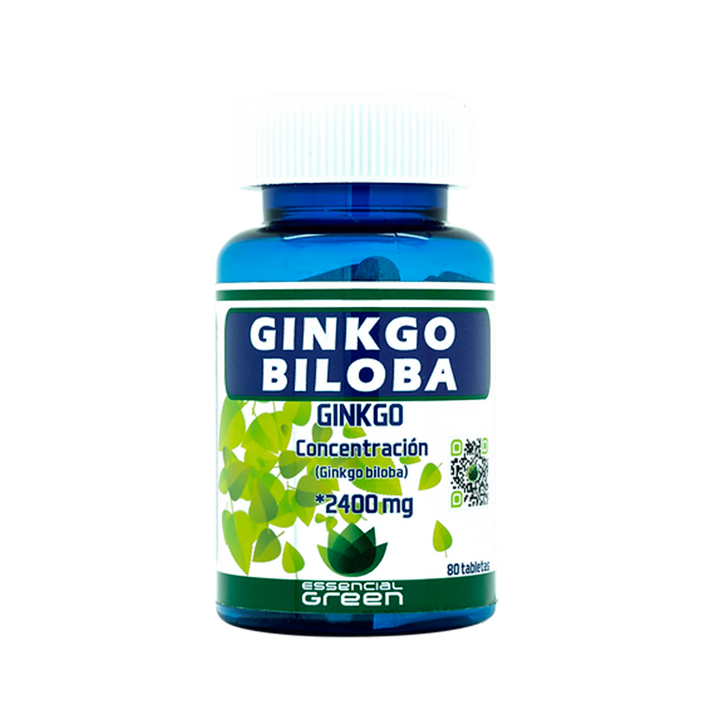 GINKGO BILOBA 2400 MG TABLETAS X80 ESSENCIAL GREEN