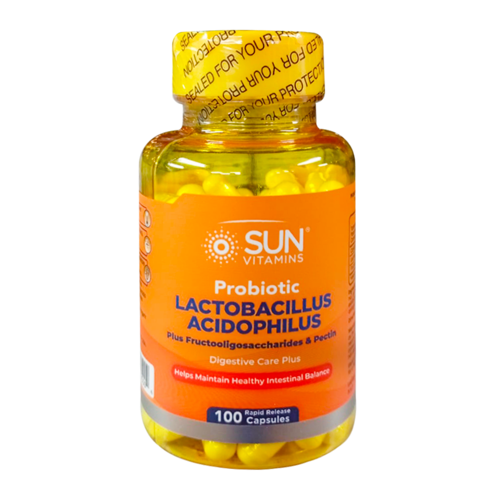 PROBIOTIC LACTOBACILLUS ACIDOPHILUS CAPSULAS X100 SUN VITAMINS