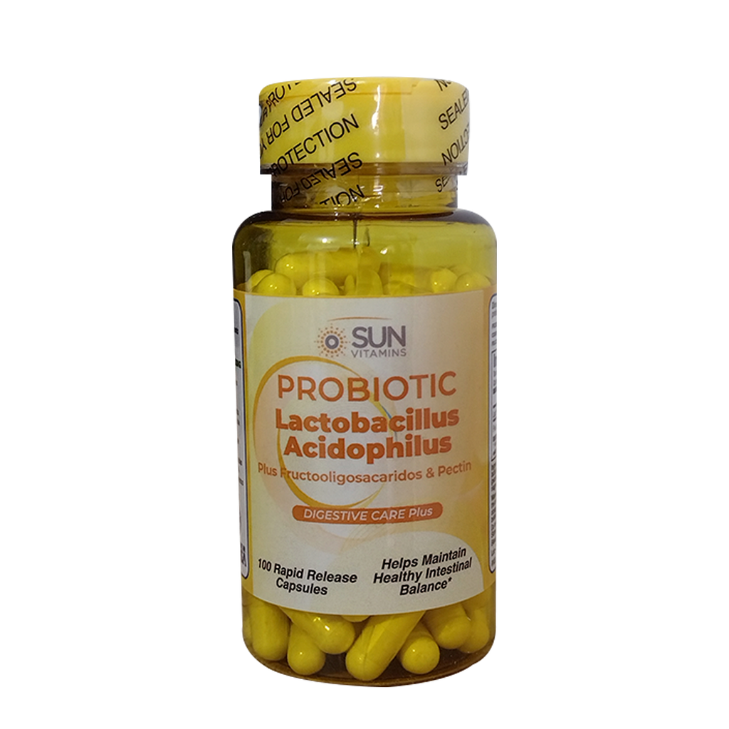 PROBIOTIC LACTOBACILLUS ACIDOPHILUS CAPSULAS X100 SUN VITAMINS
