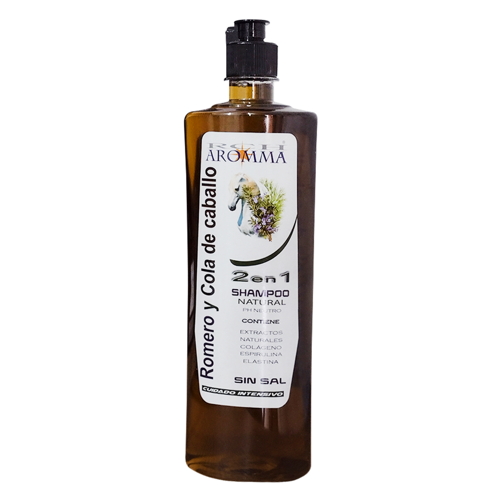 ROMERO Y COLA DE CABALLO 2 EN 1 SHAMPOO NATURAL 750ML AROMMA