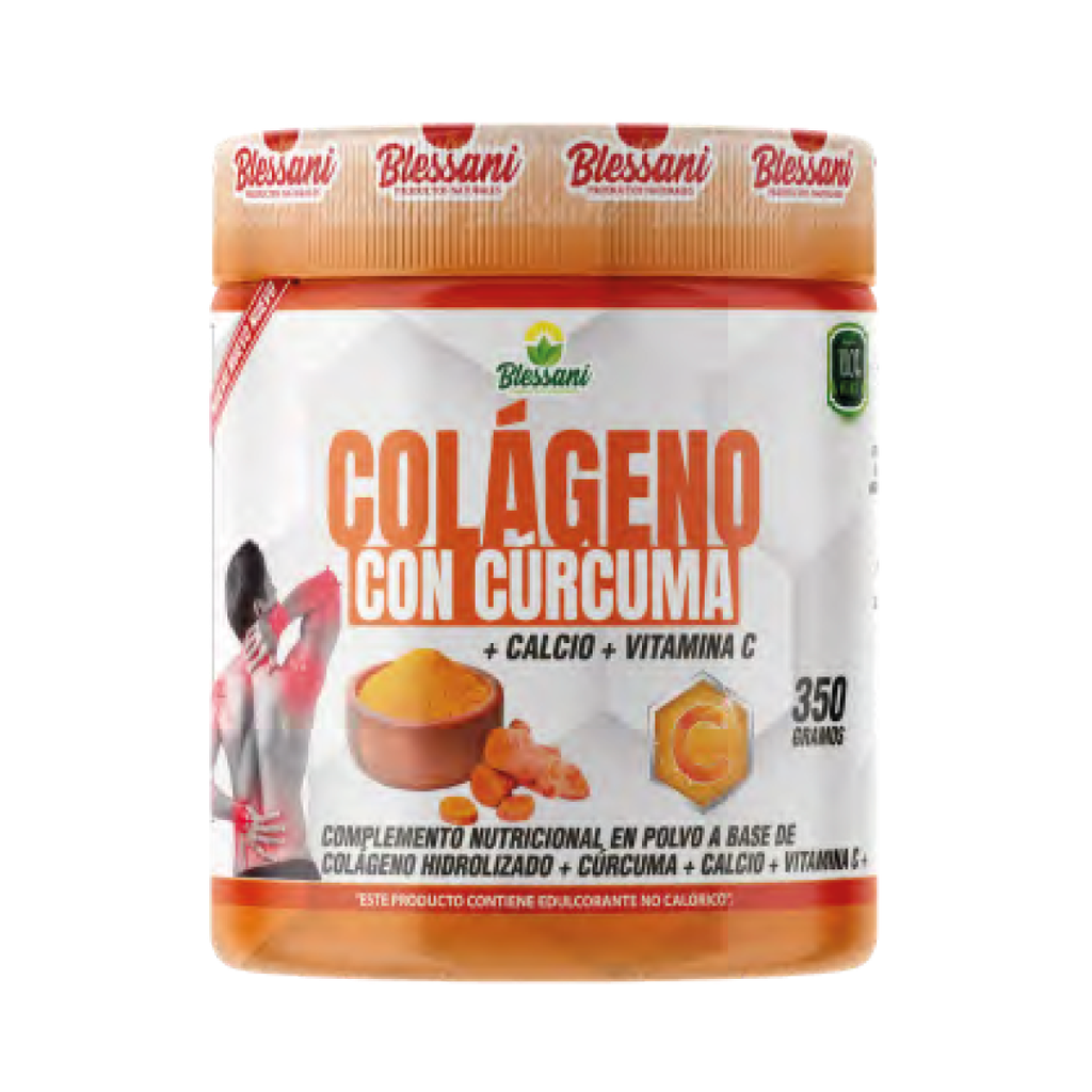 COLAGENO CON CURCUMA + CALCIO + VITAMINA C POLVO 300G BLESSANI