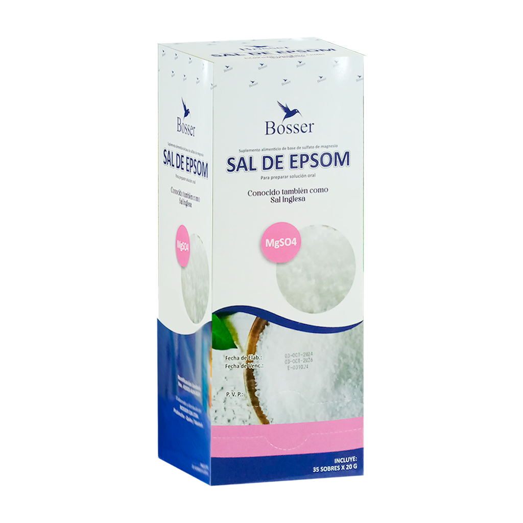 SAL DE EPSOM POLVO SOBRES X35 20GR BOSSER