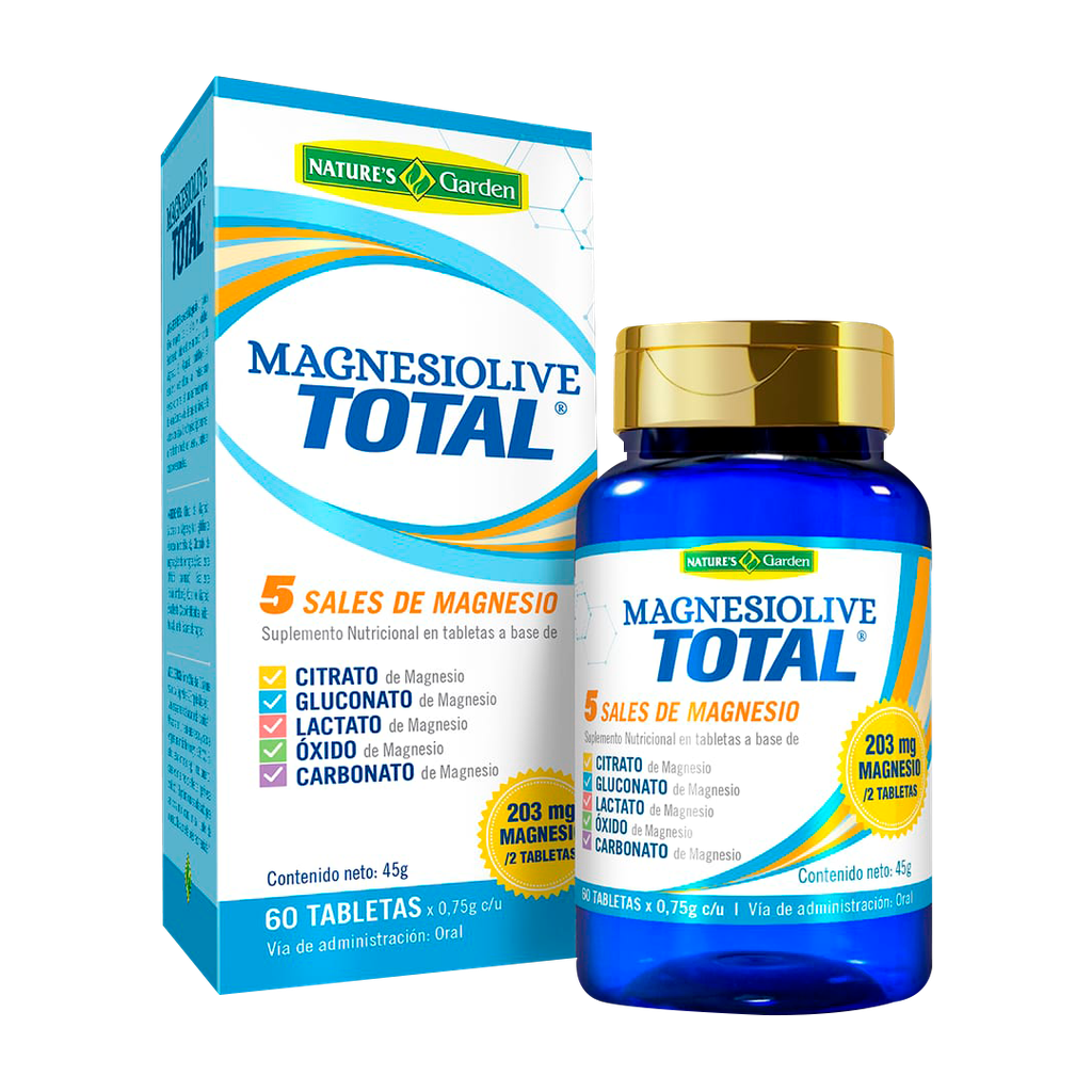 MAGNESIO TOTAL 45G TABLETAS X60 NATURES GARDEN