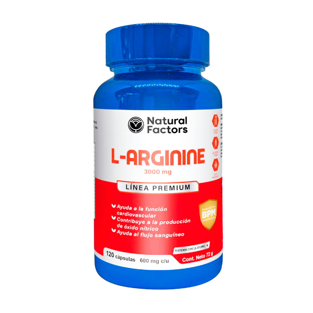 L-ARGININE 3000MG CAPSULAS X120 NATURAL FACTORS