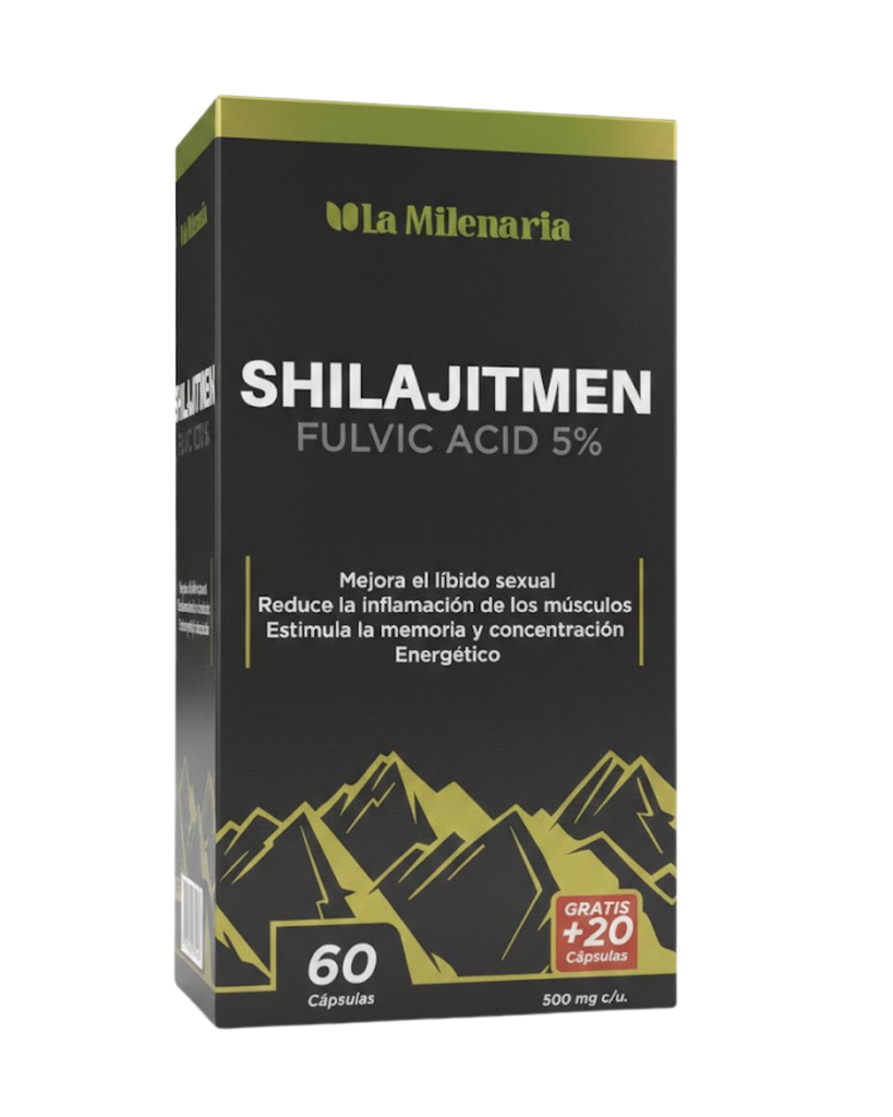 SHILAJIT FULVIC ACID 5% CAPSULAS X60+20 LA MILENARIA