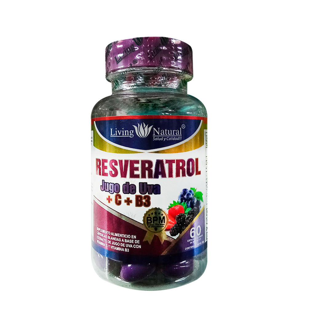 RESVERATROL CAPSULAS BLANDAS  X60 LIVING NATURAL