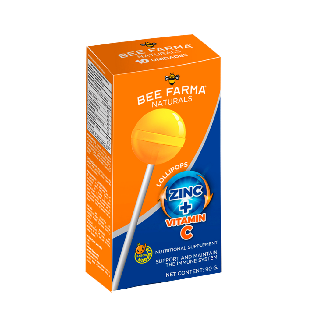 ZINC + VITAMIN C CHUPETE X10 BEE FARMA