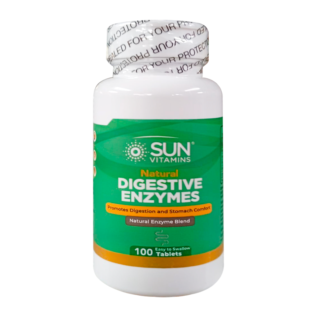 DIGESTIVE ENZYMES TABLETAS X100 SUN VITAMINS