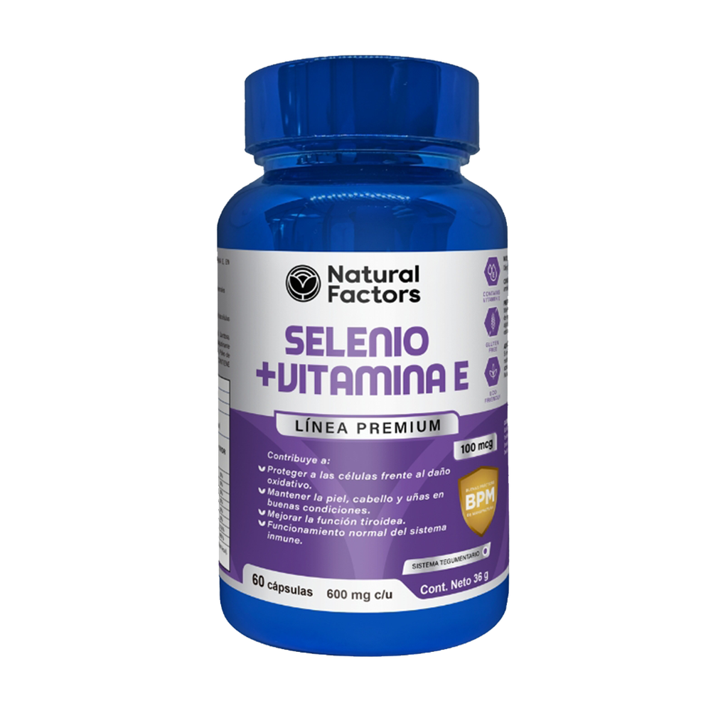 SELENIO + VITAMINA E CAPSULAS X60 NATURAL FACTORS