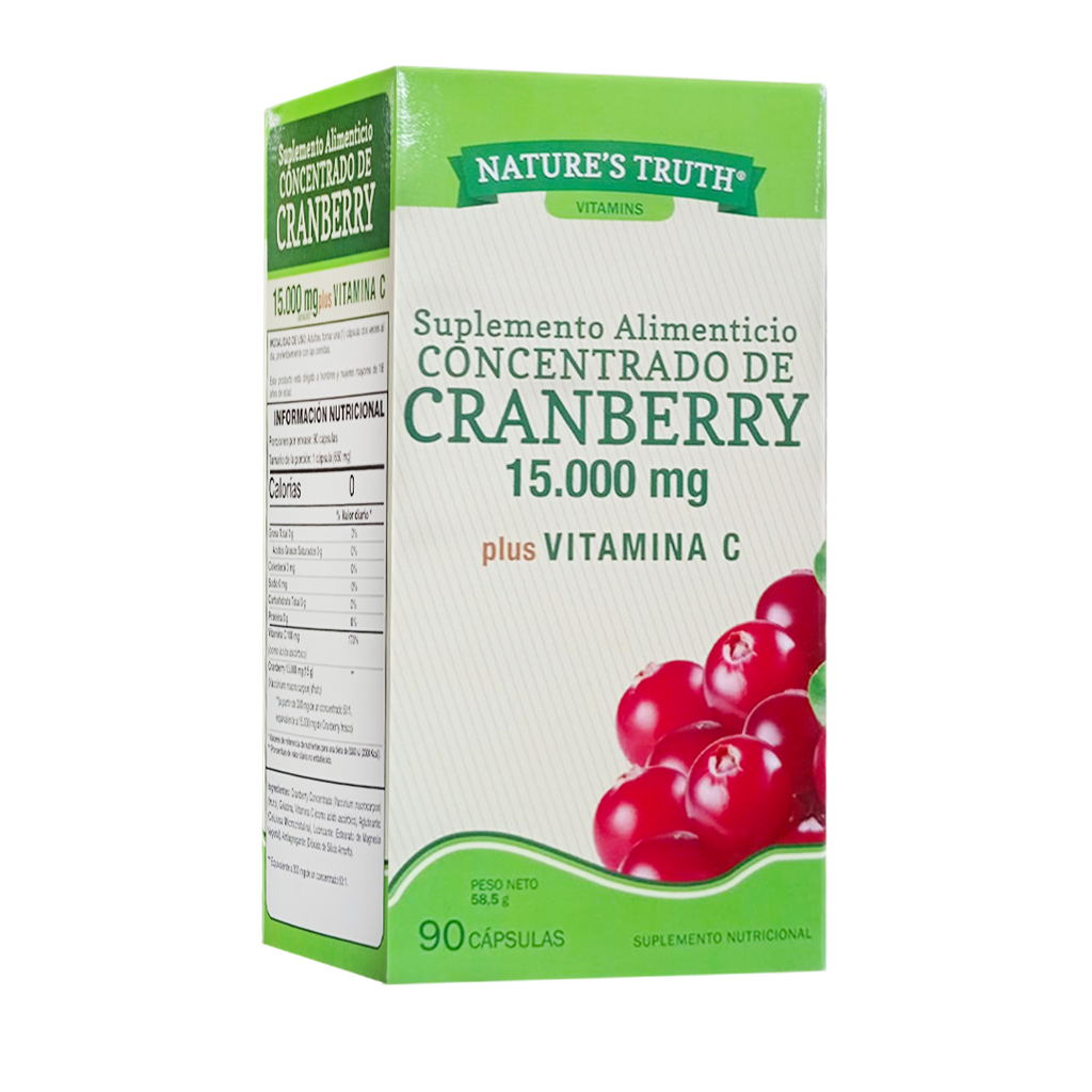 CRANBERRY CONCENTRADO 15000MG CAPSULAS X90 NATURES TRUTH