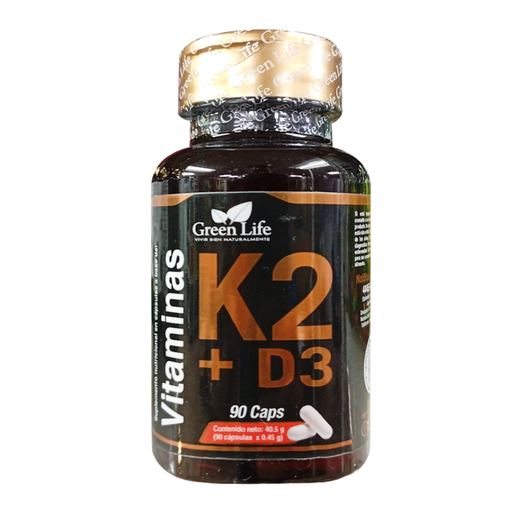 K2 + D3 VITAMINAS CAPSULAS X90 GREEN LIFE