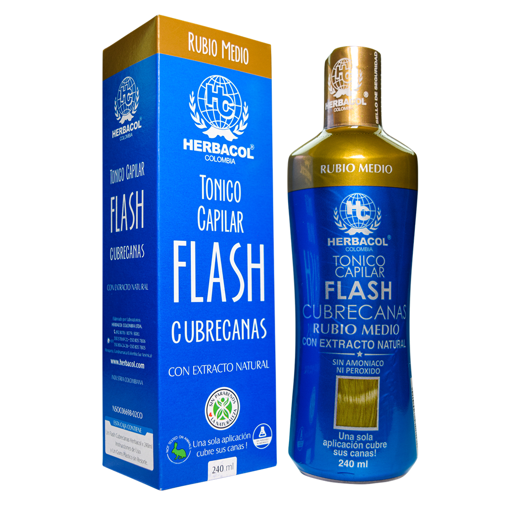 FLASH CUBRECANAS RUBIO MEDIANO TONICO 240ML HERBACOL
