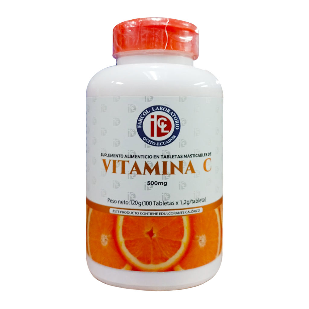 VITAMINA C 500MG TABLETAS MASTICABLES X100 FARCOL