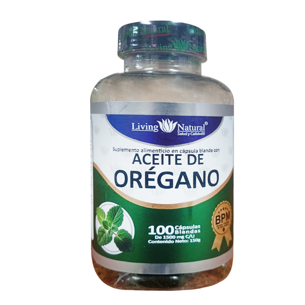 ACEITE DE ORÉGANO CAPSULAS BLANDAS X100 LIVING NATURAL