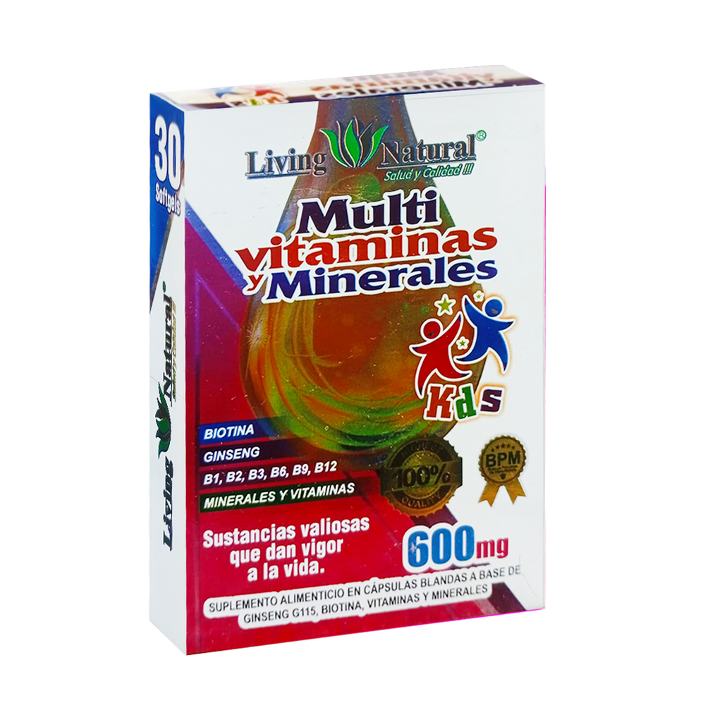 MULTIVITAMINAS Y MINERALES KDS SOFTGELS X30 LIVING NATURAL